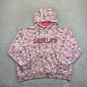 Cabelas Pink Digital Camo Hoodie Womens Large? Oversized Sweatshirt Outdoor